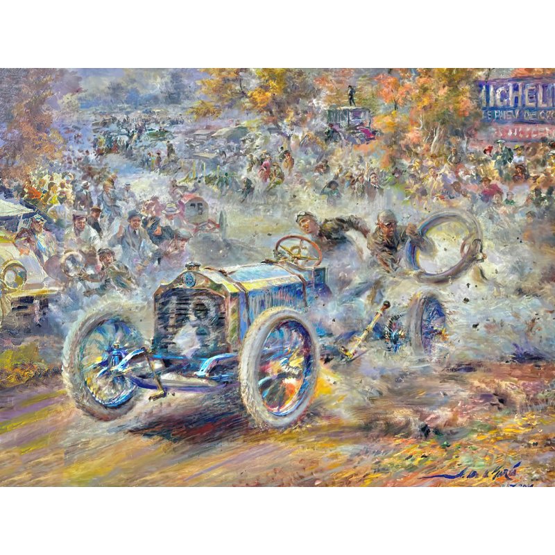 1906 Vanderbilt Cup / Duray on Lorraine Dietrich