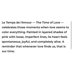 LE TEMPS DE L‘AMOUR